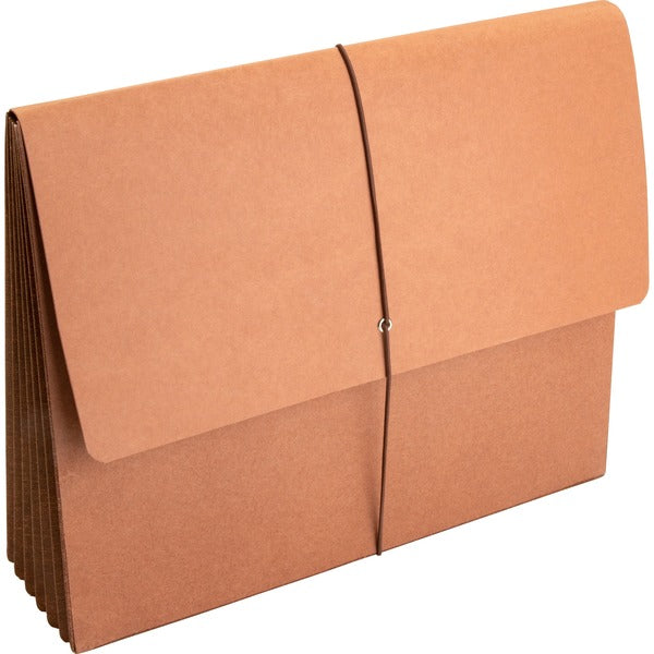 Business Source Letter Recycled File Wallet - 8 1/2" (215.90 mm) x 11" (279.40 mm) - 5 1/4" (133.35 mm) Expansion - Brown - 30% Recycled - 1 Each