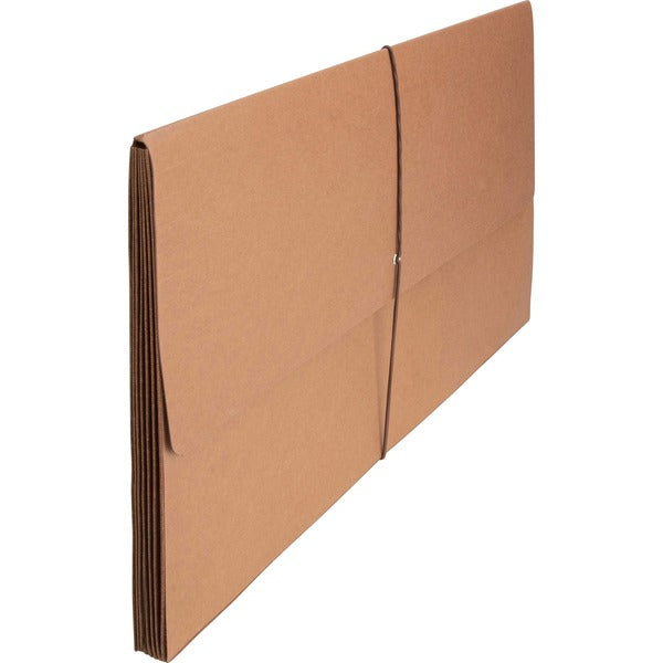 Business Source Legal Recycled File Wallet - 8 1/2" (215.90 mm) x 14" (355.60 mm) - 5 1/4" (133.35 mm) Expansion - Brown - 30% Recycled - 1 Each