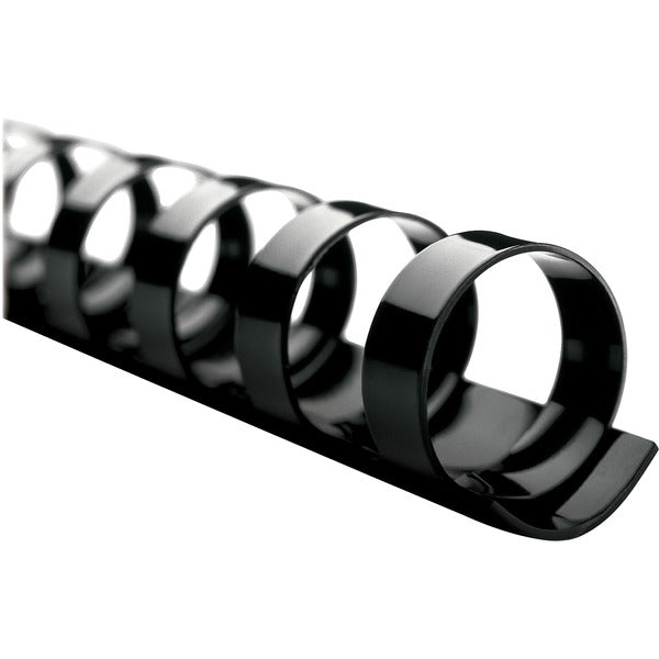 GBC CombBind 19-Ring Binding Spines - 5/8 Diameter - 11" (279.4 mm) Length - 130 x Sheet Capacity - For 11" (279.40 mm) Sheet - 19 x Rings - Round - Black - PVC Plastic - 100 / Box