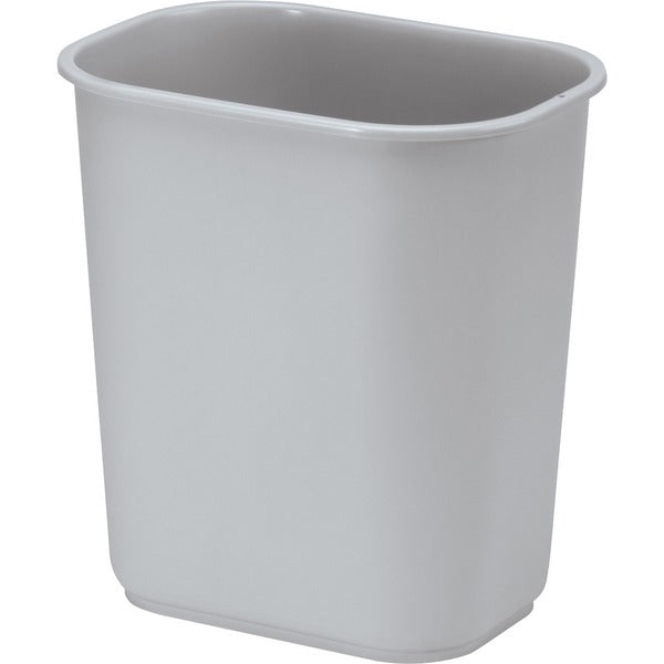 Rubbermaid Commercial Wastebasket Small 13 QT Gray - Swing Lid - 12.30 L Capacity - Chip Resistant, Dent Resistant, Rust Resistant, Easy to Clean - 12.1" Height x 8.3" Width x 11.4" Depth - Resin, Plastic - Gray - 1 Each