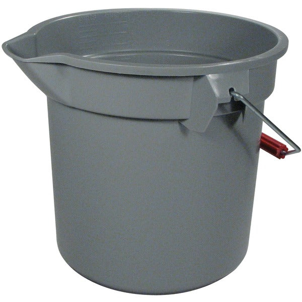 Rubbermaid Brute Pail Bucket - 13.20 L - Graduated, Heavy Duty, Pour Spout - 11.25" (285.75 mm) - Gray - 1 Each
