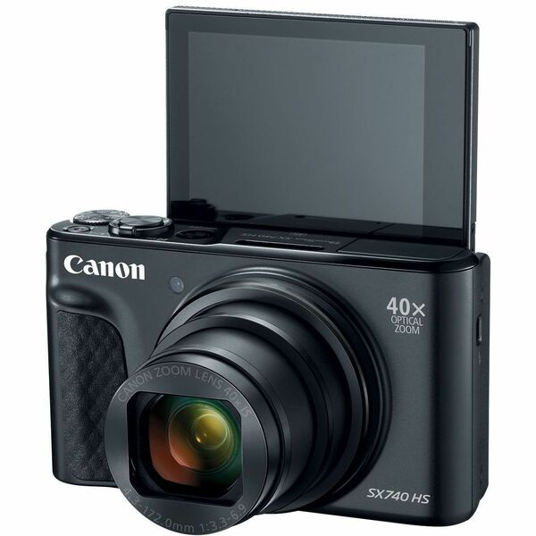 Canon PowerShot SX740 HS 20.3 Megapixel Compact Camera - 1/2.3" CMOS Sensor - Autofocus - 3"LCD - 40x Optical Zoom - 4x Digital Zoom - Optical (IS) - 5184 x 3888 Image - 3840 x 2160 Video - 4K, Full HD, HD Recording - HD Movie Mode - Wireless LAN