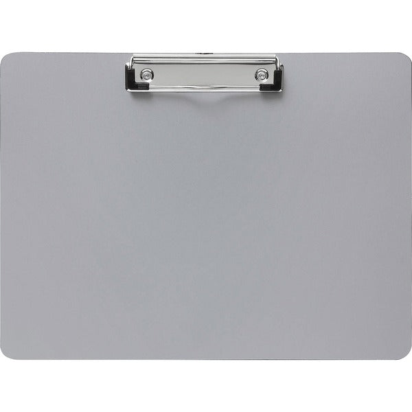 Business Source Landscape Plastic Clipboard - 8 1/2" x 11" - Plastic - Silver - 1 Each