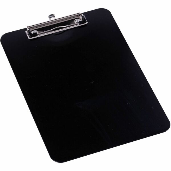 Business Source Shatterproof Clipboard - 8 1/2" x 11" - Plastic - Black - 1 Each