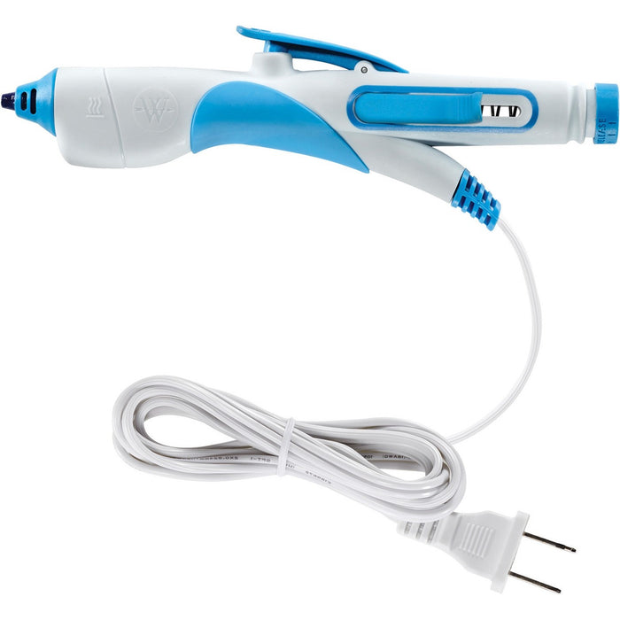 Westcott Premium Hot Glue Pen - White, Blue - 1 Each