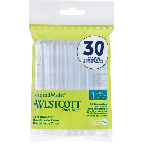 Westcott All Temperature Mini Glue Sticks - 30 / Pack