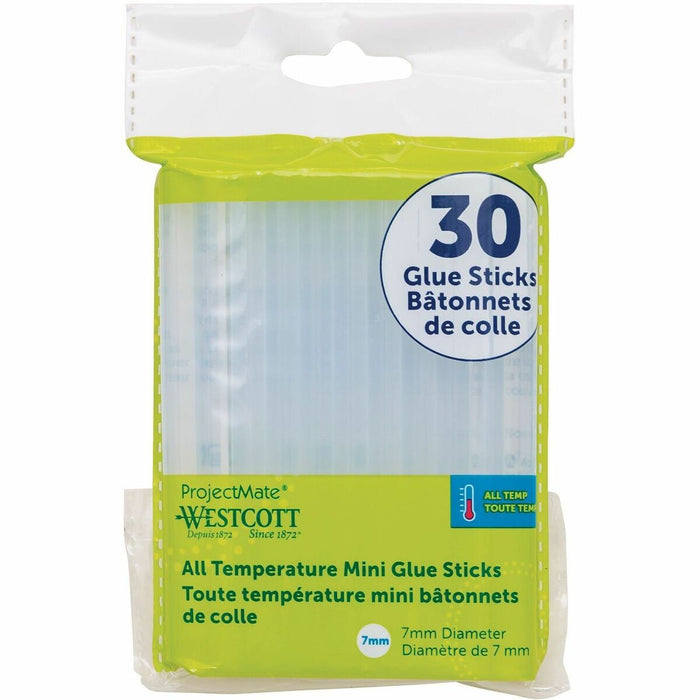 Westcott All Temperature Mini Glue Sticks - 30 / Pack