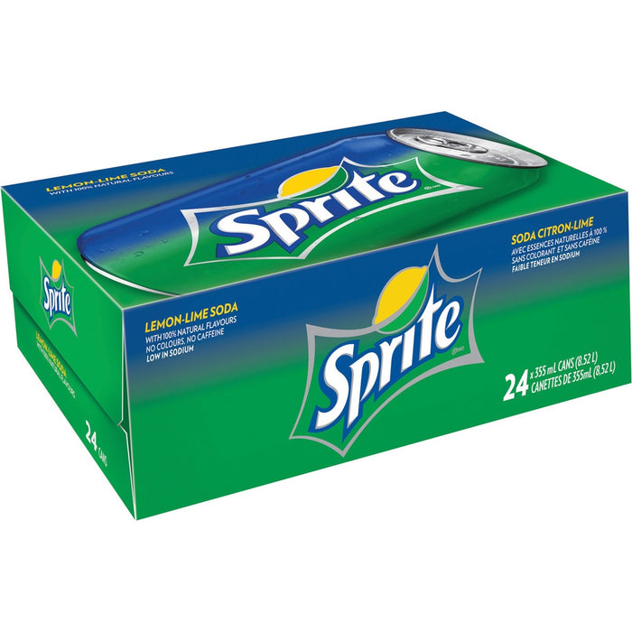 Sprite Canned Soft Drink - Ready-to-Drink - 354.88 mL - Lemon, Lime - 24 / Box