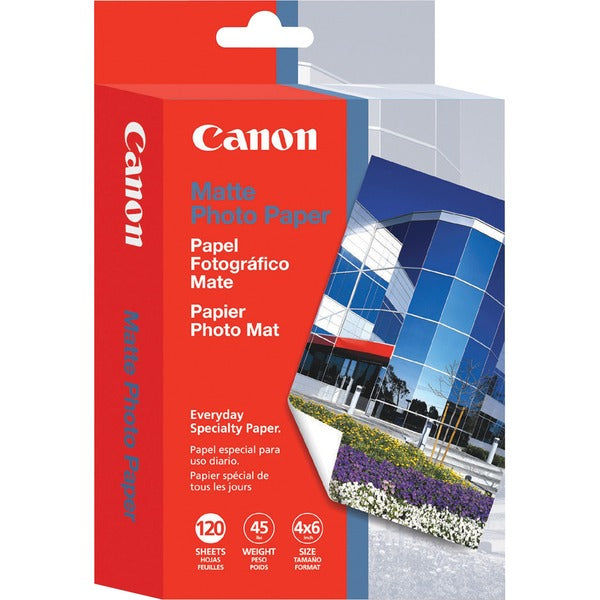 Canon MP-101 Photo Paper - 4" (101.60 mm) x 6" (152.40 mm) - 170 g/m² Grammage - Matte - Heavyweight - Bright White - 1 Each