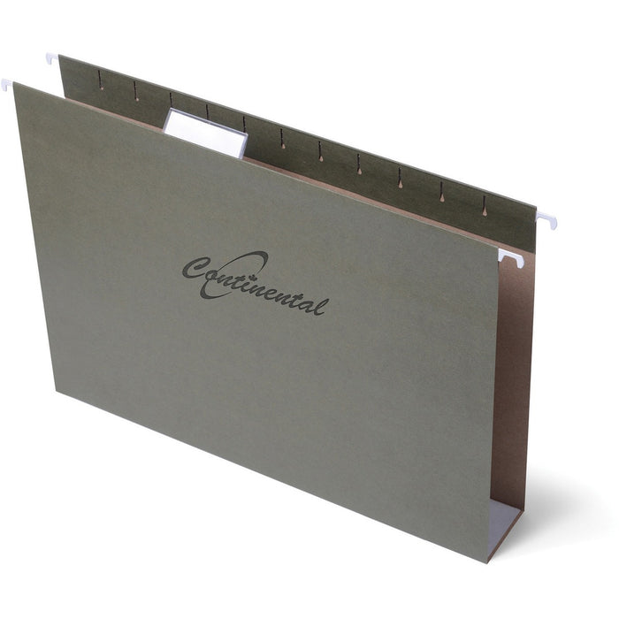 Continental Letter Recycled Hanging Folder - 8 1/2" (215.90 mm) x 11" (279.40 mm) - 11 pt. (3.87 mm) - Standard Green - 100% Recycled - 25 / Box