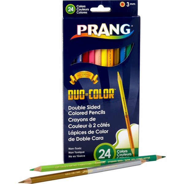 Prang Duo Colored Pencil - 3 mm (0.12") Lead - Wood Barrel - 1 / Set