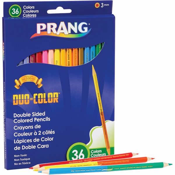 Prang Duo Colored Pencil - 3 mm (0.12") Lead - Fine Point - 1 / Set