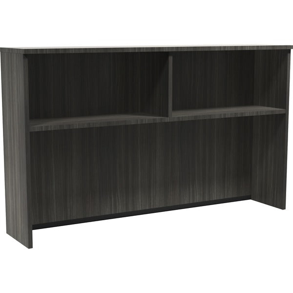 Heartwood Innovations Evening Zen Desking Series Hutch - 2 Shelve(s) - Material: Particleboard - Finish: Gray Dusk - Thermofused Laminate (TFL) Table Top