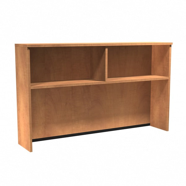 Heartwood Innovations Evening Zen Desking Series Hutch - 42.5" (1079.50 mm) Height x 71" (1803.40 mm) Width x 15" (381 mm) Depth, x 0.1" (3 mm) Thickness Top - 2 Shelve(s) - Material: Particleboard - Finish: Sugar Maple - Thermofused Laminate (TFL) Table