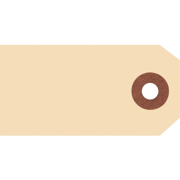 Merangue Manila Shipping Tags - #1 - 14.17" (359.92 mm) Length x 7.28" (184.91 mm) Width - Rectangular - Manila - 1000 / Pack