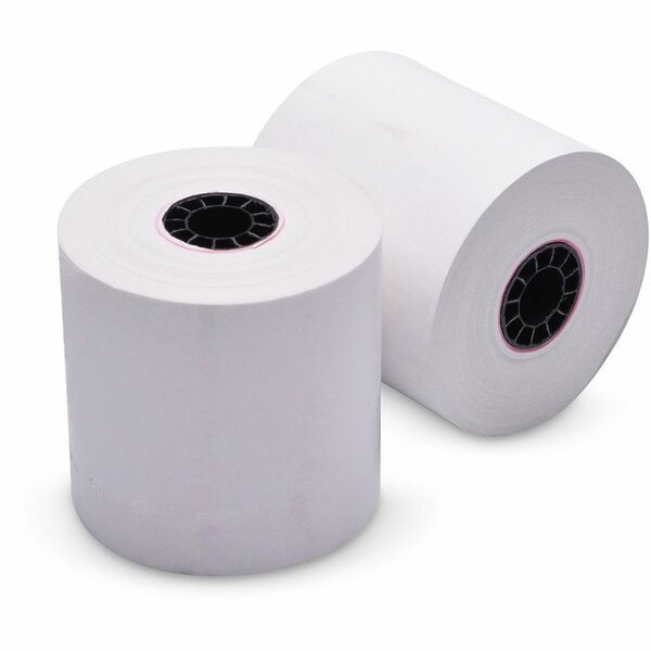 ICONEX NCR Paper Thermal POS Grade 165' Register Rolls - 2 1/4" (57.15 mm) x 165 ft (50.29 m) - Clear - White - 3 / Pack