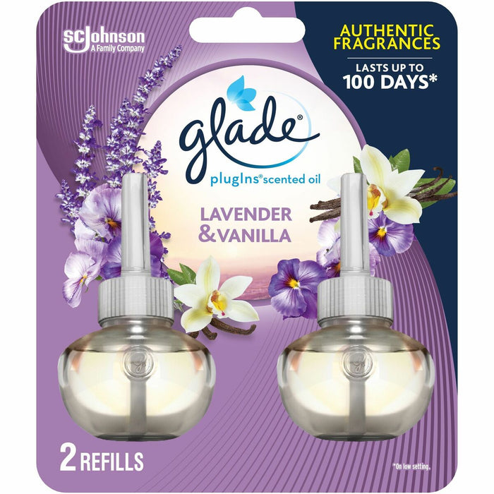 Glade PlugIns Lavender Refill Pack - Oil - Lavender, Vanilla - 30 Day - Long Lasting - 6 / Pack