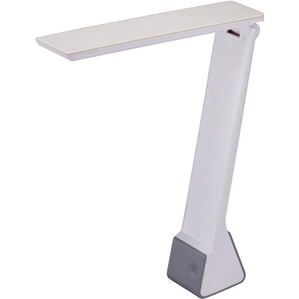 Vision Compact Foldable LED Desk Lamp with Built-in Battery - 4 W LED Bulb - 150 lm Lumens - Desk Mountable - White - for Office