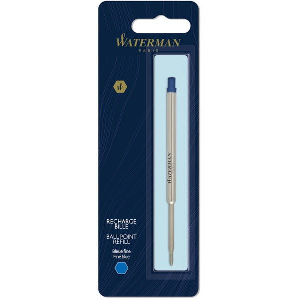 Waterman Fine Point Ballpoint Pen Refill - Fine Point - Blue Ink - 1 Each