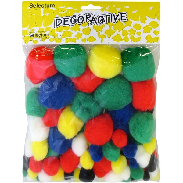 Selectum Pom Pom - Art Project, Decoration - Assorted - 100 / Pack