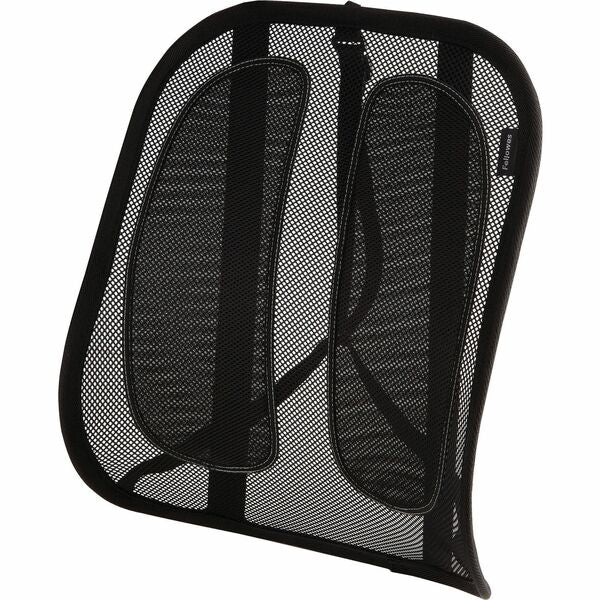 Fellowes Office Suites&trade; Mesh Back Support - Strap Mount - Black - Mesh Fabric - 1 Each