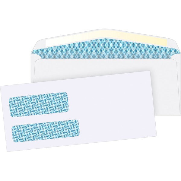 Supremex Double Window Envelopes #9,3-7/8"X8-7/8" - Double Window - #9 - 8 7/8" (225.43 mm) Width x 3 7/8" (98.43 mm) Length - 24 lb (10886.22 g) - White Wove - 500 / Box
