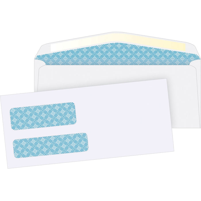 Supremex Double Window Envelopes #9,3-7/8"X8-7/8" - Double Window - #9 - 8 7/8" (225.43 mm) Width x 3 7/8" (98.43 mm) Length - 24 lb (10886.22 g) - White Wove - 500 / Box