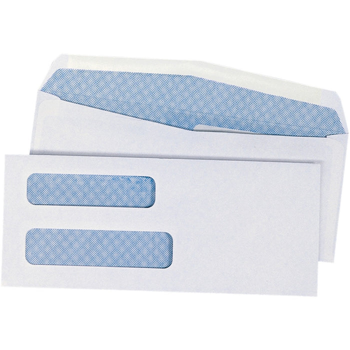 Supremex Double Window Envelopes #8, 3-5/8" x 8-5/8" - Double Window - #8 - 8 5/8" (219.08 mm) Width x 3 5/8" (92.08 mm) Length - 24 lb (10886.22 g) - Gray - 500 / Box