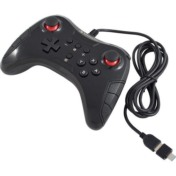 Verbatim Wired Controller for use with Nintendo Switch - Black - Cable - USB - Nintendo Switch - 6 ft (1.83 m) Cable - Black