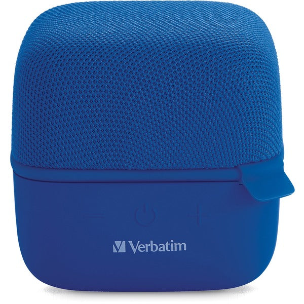 Verbatim Bluetooth Speaker System - Blue - 100 Hz to 20 kHz - TrueWireless Stereo - Battery Rechargeable - 1 Pack