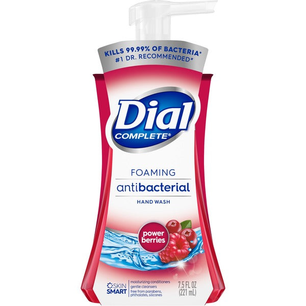 Dial Complete Foam Soap - Power Berries ScentFor - 221 mL - Kill Germs - Hand - Moisturizing - Antibacterial - 1 Each