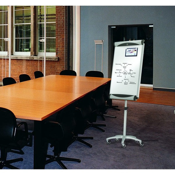 Quartet Euro Premium Mobile Magnetic Easel, 27" x 41" - 27" (68.58 cm) Width x 41" (104.14 cm) Height - Porcelain Surface - Floor Standing - Magnetic - 1 Each