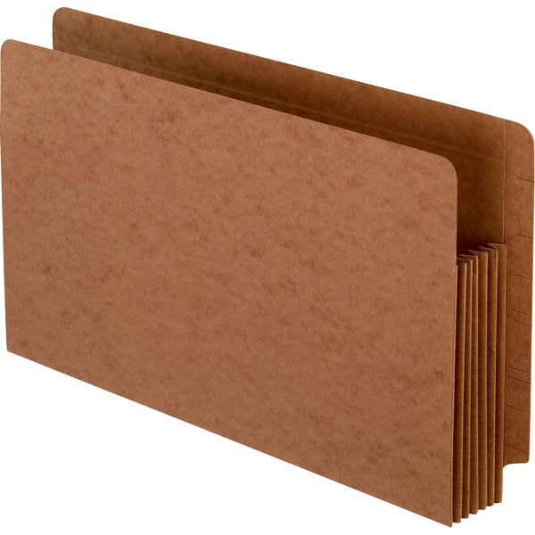 Pendaflex Straight Tab Cut Legal Recycled File Pocket - 8 1/2" (215.90 mm) x 14" (355.60 mm) - 1050 Sheets Capacity - 5 1/4" (133.35 mm) Expansion - End Tab Location - 17 pt. (5.98 mm) - Red - 1 Each