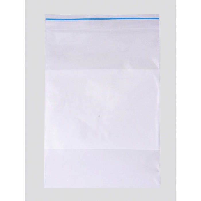Vera Reclosable Bags - 12" (304.80 mm) Length x 9" (228.60 mm) Width x 4 mil (102 Micron) Thickness - Zipper Closure - Clear, White - Low Density Polyethylene (LDPE) - Multipurpose - 500/Box - 500 / Box