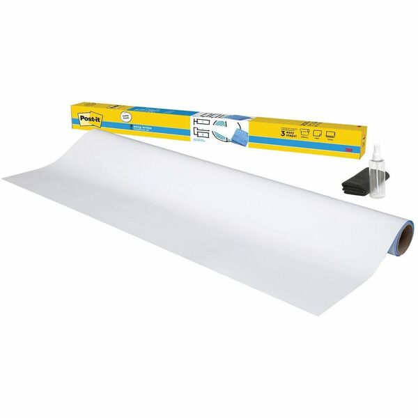 Post-it&reg; Flex Write Surface - White Surface - White Sheet Color - Rectangle - 96" (2438.40 mm) Length x 48" Width - 1 / Roll