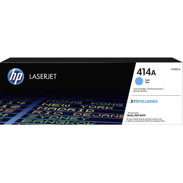 HP 414A (W2021A) Original Laser Toner Cartridge - Cyan - 1 Each - 2100 Pages