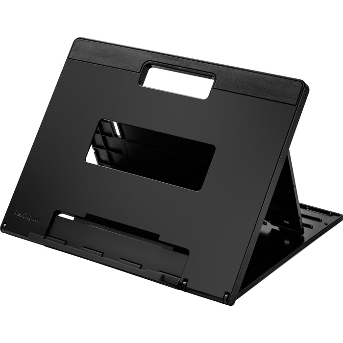 Kensington SmartFit Easy Riser Go Adjustable Ergonomic Riser for up to 17" Laptops - Black - Up to 17" Screen Support - 0.50" (12.70 mm) Height x 11.70" (297.18 mm) Depth - Textured - Black