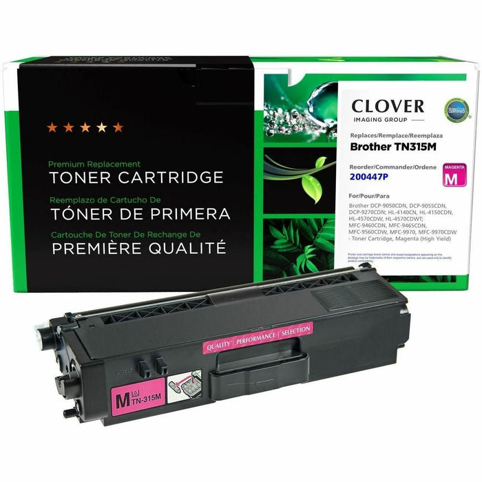 CIG Remanufactured High Yield Laser Toner Cartridge TN315, TN315M (Brother TN315M) - Magenta Each - 3,500 Pages