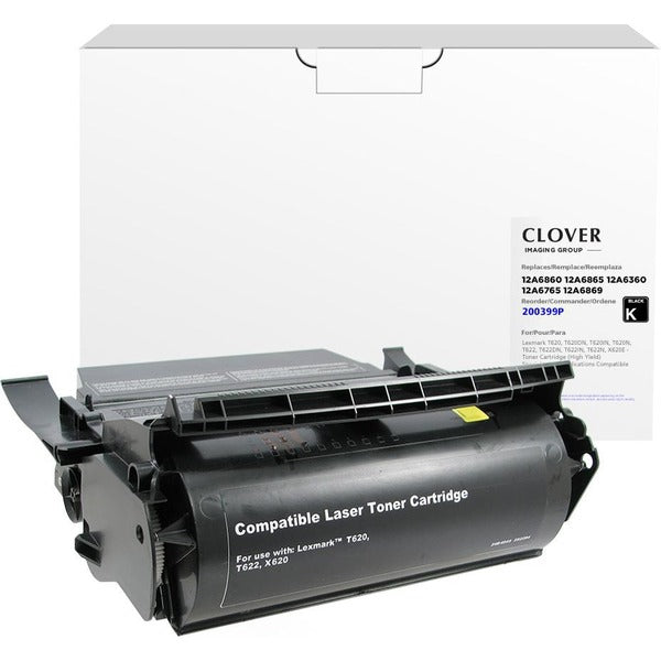 Clover Technologies Remanufactured High Yield Laser Toner Cartridge T620 - Black - 1 Pack - Laser - High Yield - 1 Pack