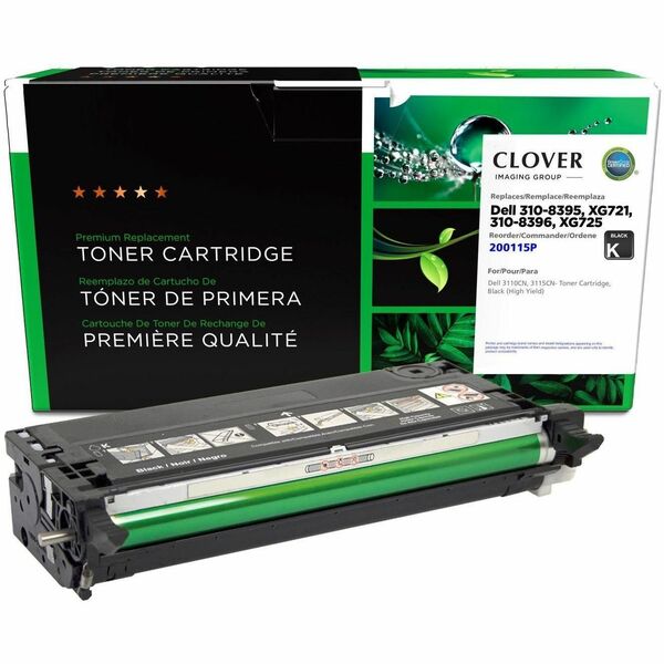 CIG Remanufactured High Yield Laser Toner Cartridge Dell 310-8092, Dell 310-8093, Dell 310-8395, Dell 310-8396, Dell XG721, Dell XG725 - Black - 1 Each - 8,000 Pages