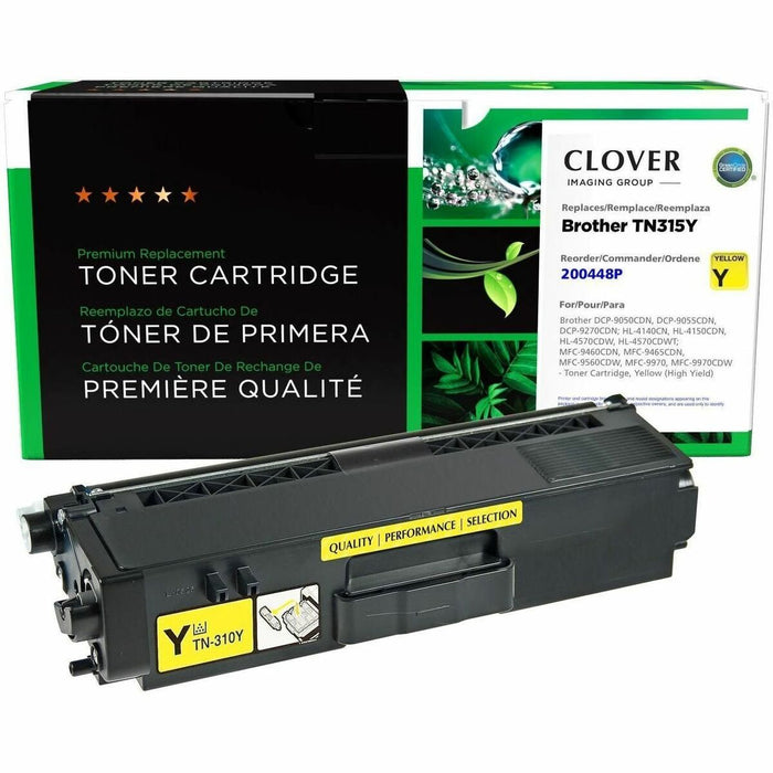CIG Remanufactured High Yield Laser Toner Cartridge TN315, TN315Y (Brother TN315Y) - Yellow Each - 3,500 Pages