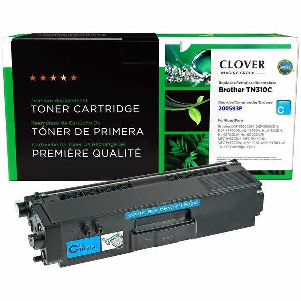 CIG Remanufactured Laser Toner Cartridge TN310, TN310C (Brother TN310C) - Cyan Each - 1,500 Pages