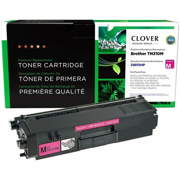 CIG Remanufactured Laser Toner Cartridge TN310, TN310M (Brother TN310M) - Magenta Each - 1,500 Pages