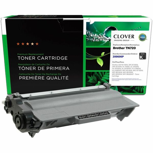 CIG Remanufactured Laser Toner Cartridge Brother TN-3380, Brother TN720 - Black - 1 Each - 3,000 Pages