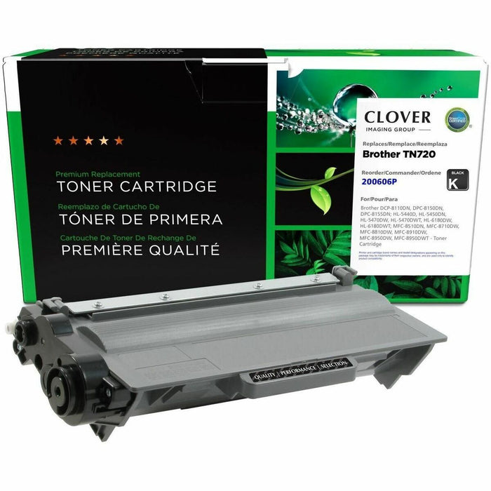 CIG Remanufactured Laser Toner Cartridge Brother TN-3380, Brother TN720 - Black - 1 Each - 3,000 Pages