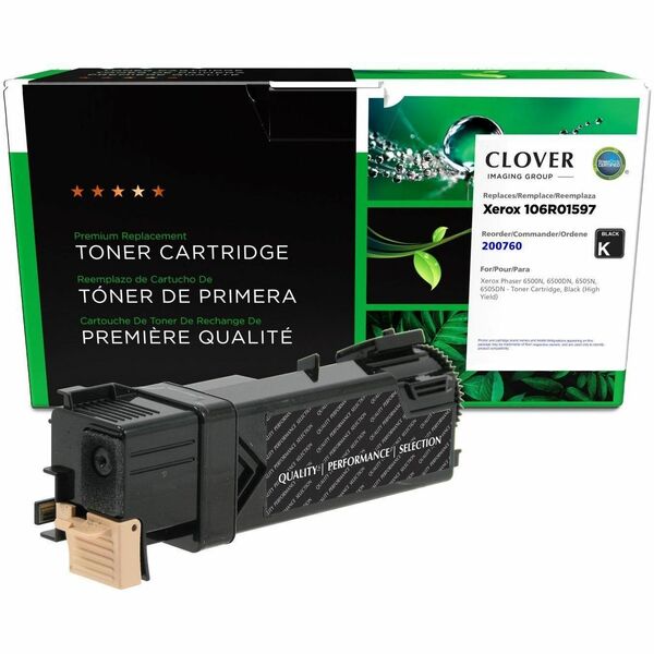 CIG Premium Remanufactured High Yield Laser Toner Cartridge - Single Pack 6500 (Xerox 106R01597, Xerox 106R01604, Xerox 106R1597) - Black - 1 Each - 3,000 Pages