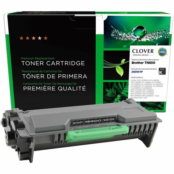 CIG Remanufactured High Yield Laser Toner Cartridge TN850 (Brother TN850) - Black - 1 Each - 8,000 Pages