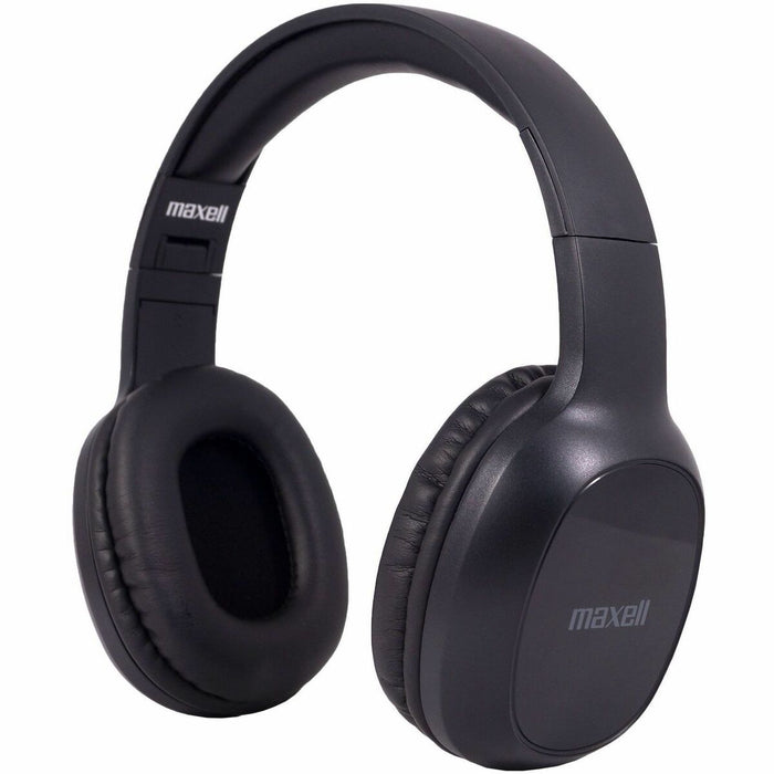 Maxell Bass 13 Wireless Headphones with Mic Bluetooth - Wireless - Bluetooth - 20 Hz to 20 kHz - Over-the-head, On-ear - Circumaural - Black