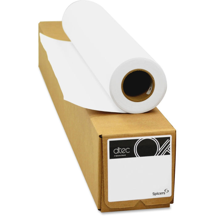 dtec Untaped 20 lb. Bond Roll - 92 Brightness - 36" (914.40 mm) x 500 ft (152.40 m) - 20 lb (9071.85 g) Basis Weight - White - 1 / Roll