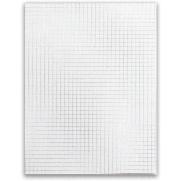 Offix White Paper Pad - Quad Ruled Front Ruling - Letter - 8 1/2" (21.59 cm) x 11" (27.94 cm) Sheet Size - White Paper - 5 / Pack